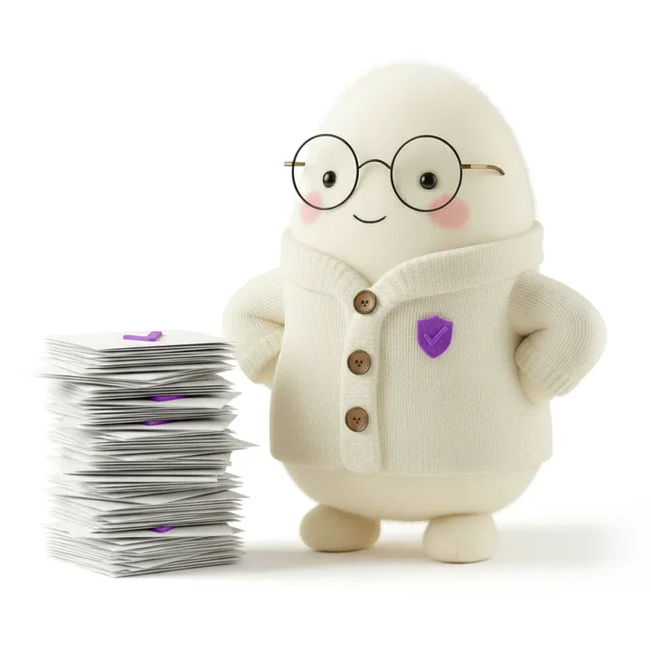Drop proudly looking at a tall stack of sent applications